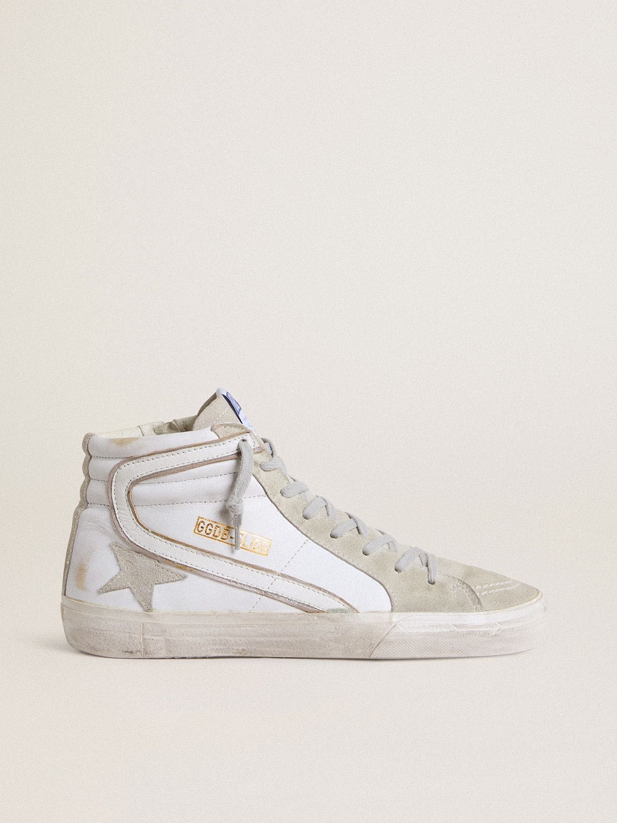 Golden Goose Mens Slide In Leather With Suede Details Mens