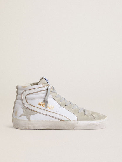 Golden Goose Mens Slide In Leather With Suede Details Mens