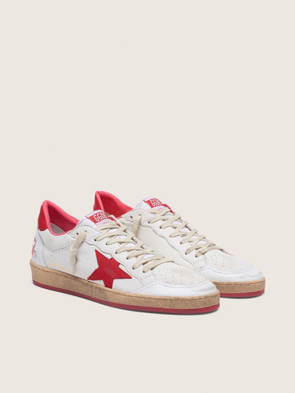 Golden Goose Mens Ball Star In White Leather Mens