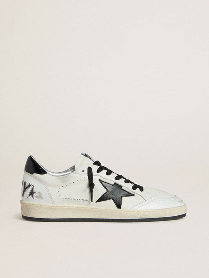 Golden Goose Mens Ball Star Wishes In Nappa With Black Naplak Star And Heel Tab Mens