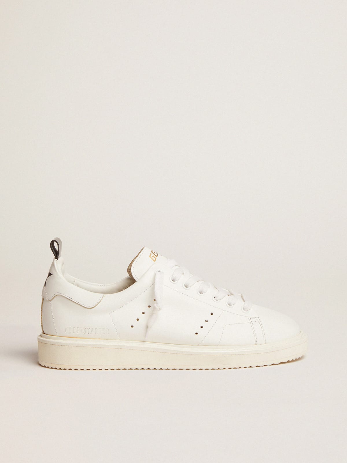 Golden Goose Mens Starter In Leather With Star On The Heel Tab Mens
