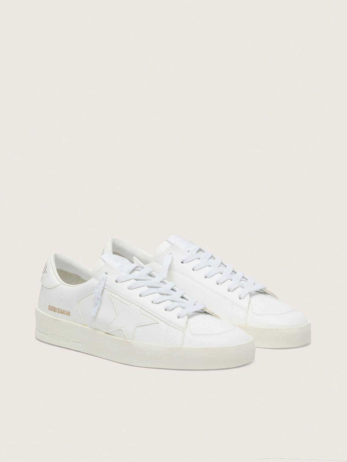 Golden Goose Mens Stardan In White Leather Mens