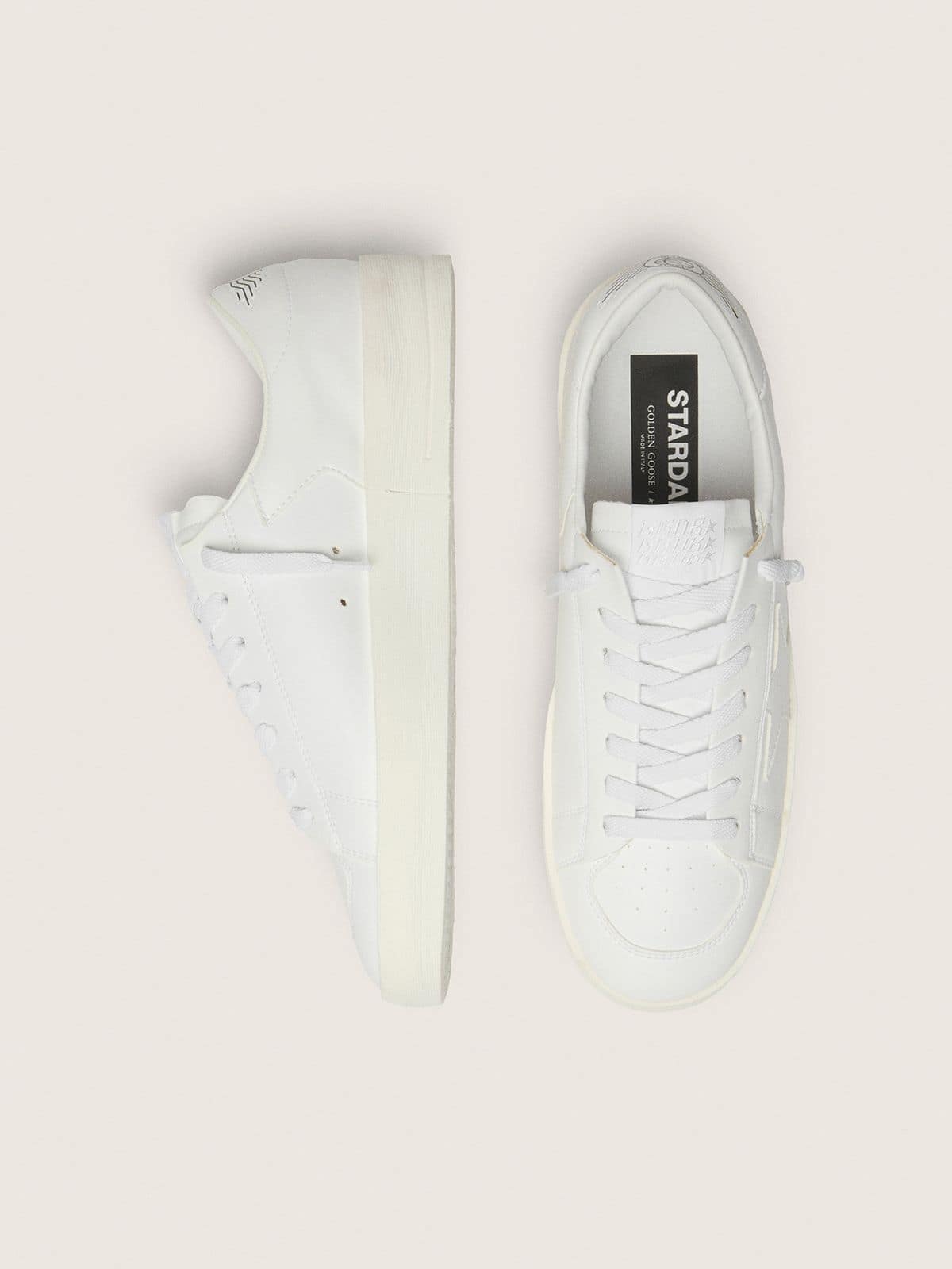 Golden Goose Mens Stardan In White Leather Mens