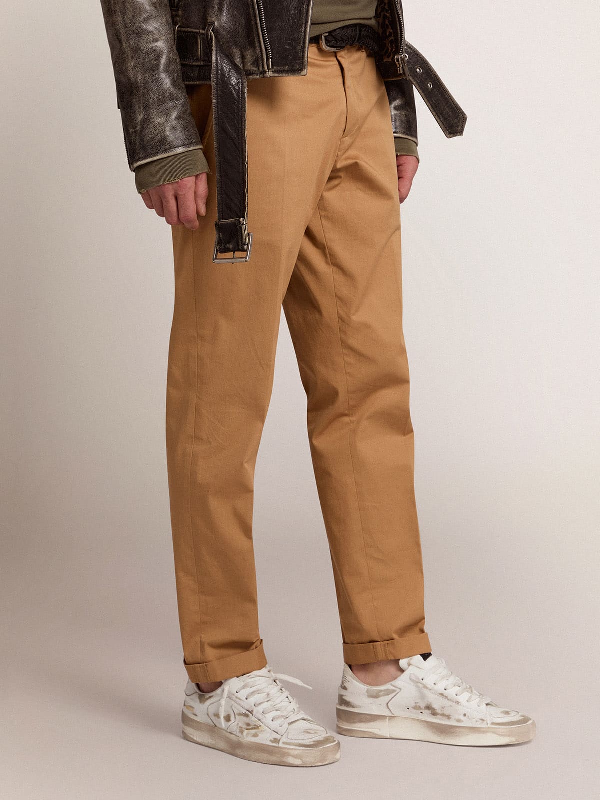 Golden Goose Stardan In White Leather With White Leather Star And Heel Tab Mens