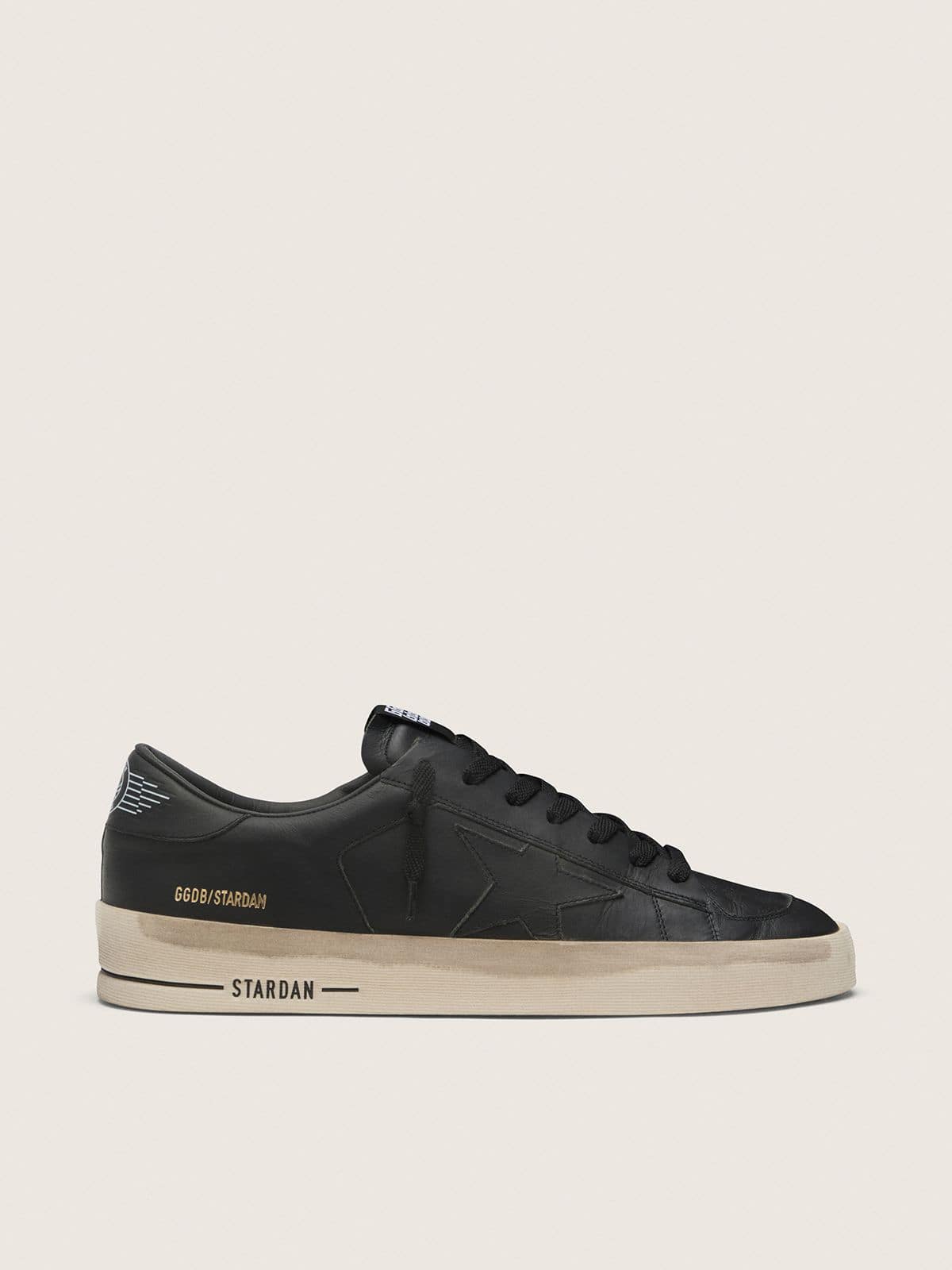 Golden Goose Mens Stardan In Total Black Leather Mens