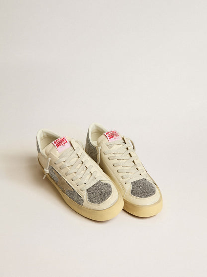 Golden Goose Mens Stardan In Suede With Sand Star And Swarovski Crystal Inserts Mens