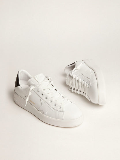 Golden Goose Mens Purestar With Leather Star And Black Leather Heel Tab Mens