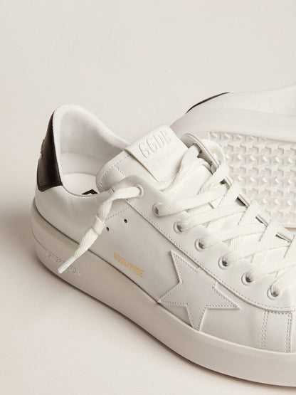Golden Goose Mens Purestar With Leather Star And Black Leather Heel Tab Mens