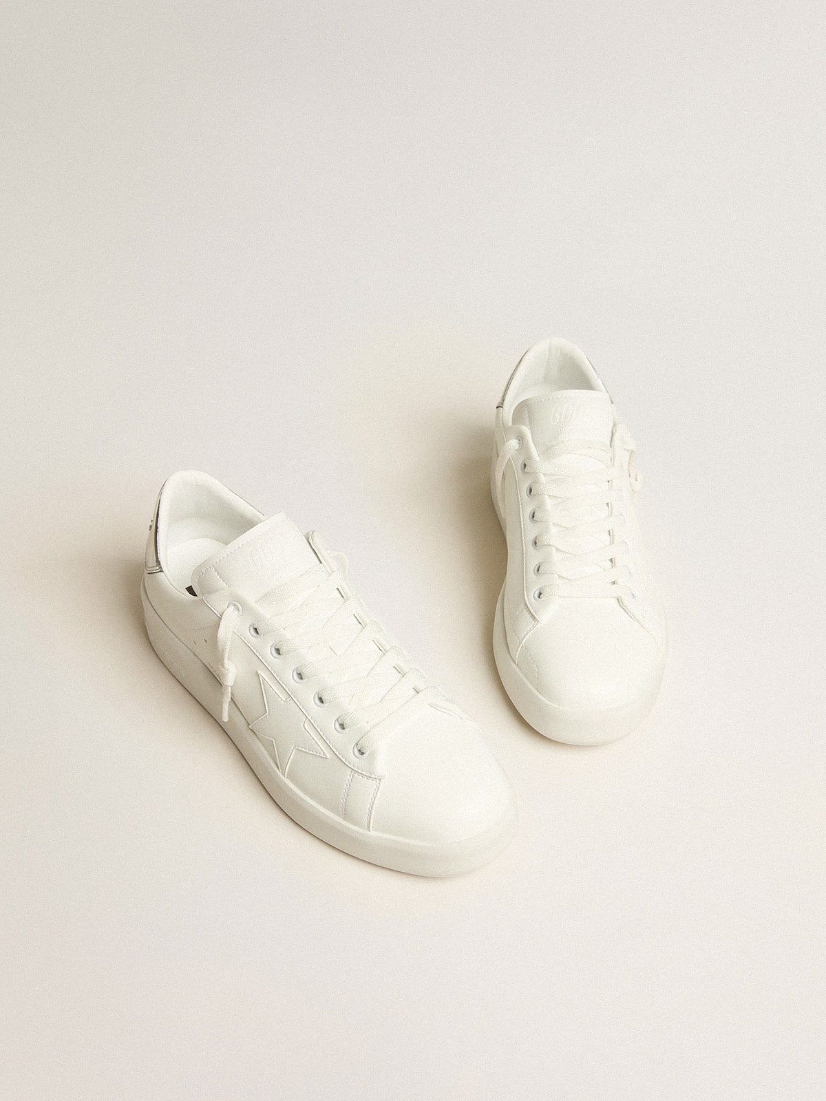 Golden Goose Mens Bio-Based Purestar With White Star And Mirror-Effect Heel Tab Mens