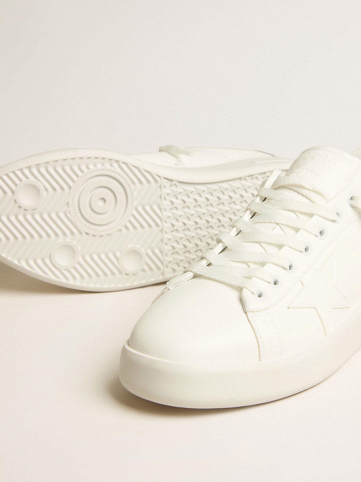 Golden Goose Mens Bio-Based Purestar With White Star And Mirror-Effect Heel Tab Mens