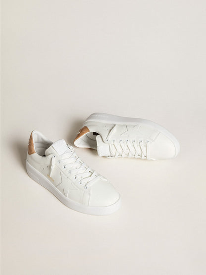 Golden Goose Mens Purestar With Leather Star And Croc-Print Leather Heel Tab Mens