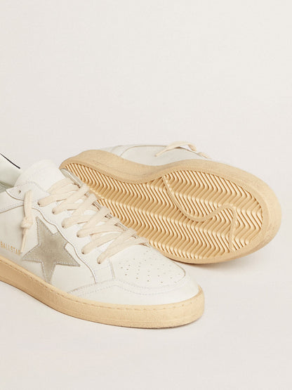 Golden Goose Ball Star With Ice-Gray Suede Star And Blue Leather Heel Tab Mens
