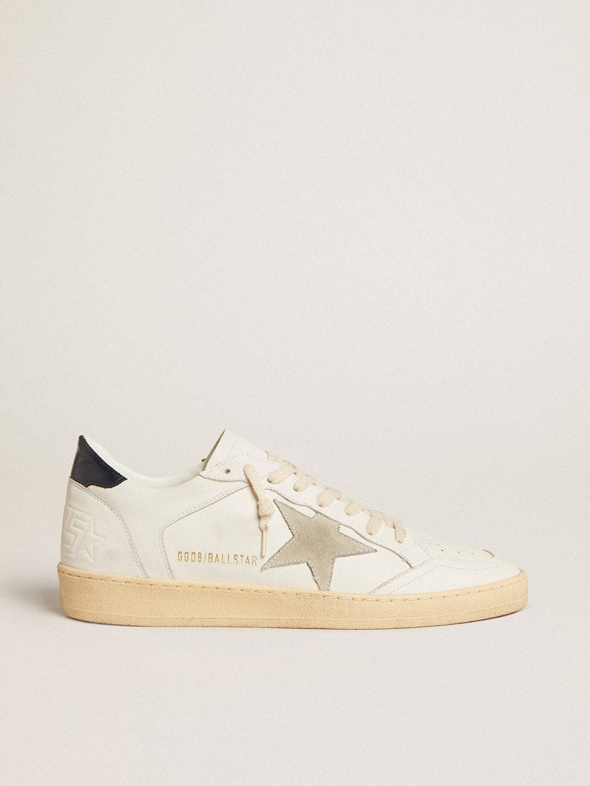 Golden Goose Ball Star With Ice-Gray Suede Star And Blue Leather Heel Tab Mens