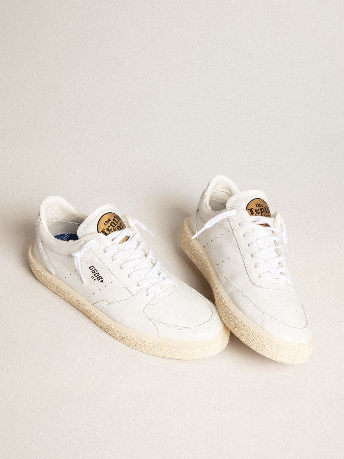 Golden Goose Mens Tenth Star In White Leather Mens