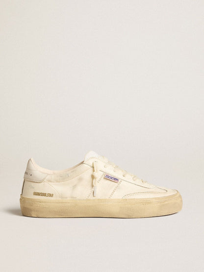 Golden Goose Soul Star In White Nappa Leather With White Leather Star Mens