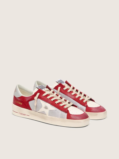 Golden Goose Mens Stardan In Mesh And Nubuck With Nappa Star And Leather Heel Tab Mens
