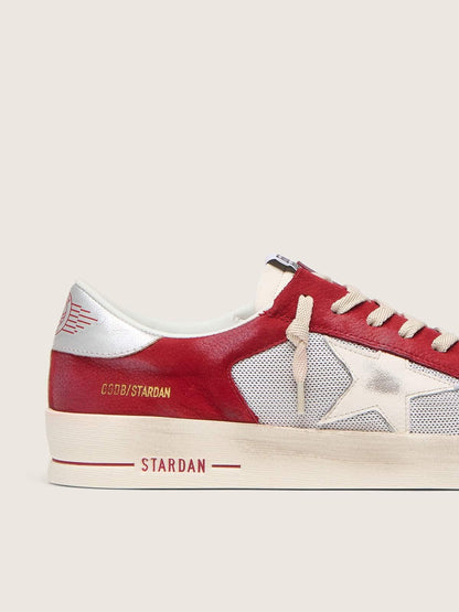 Golden Goose Mens Stardan In Mesh And Nubuck With Nappa Star And Leather Heel Tab Mens