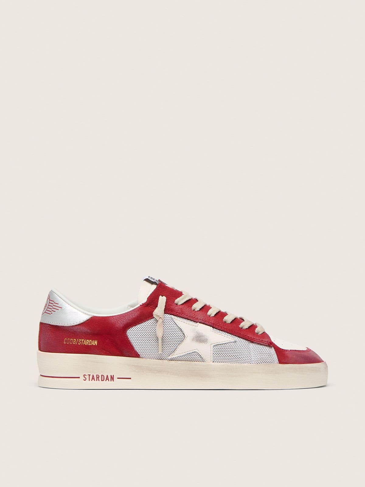 Golden Goose Mens Stardan In Mesh And Nubuck With Nappa Star And Leather Heel Tab Mens