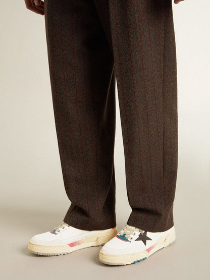 Golden Goose Mens Forty2 With Black Star And Silver Foiled Leather Heel Tab Mens