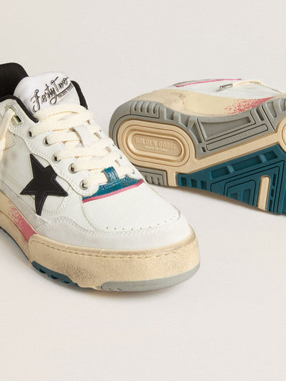 Golden Goose Mens Forty2 With Black Star And Silver Foiled Leather Heel Tab Mens