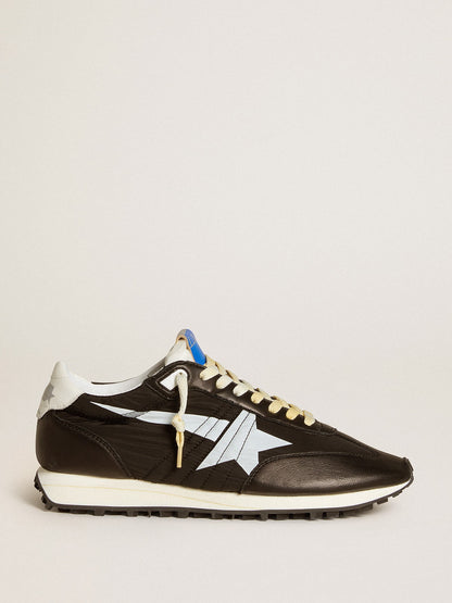 Golden Goose Mens Marathon With Black Nylon Upper And White Star Mens