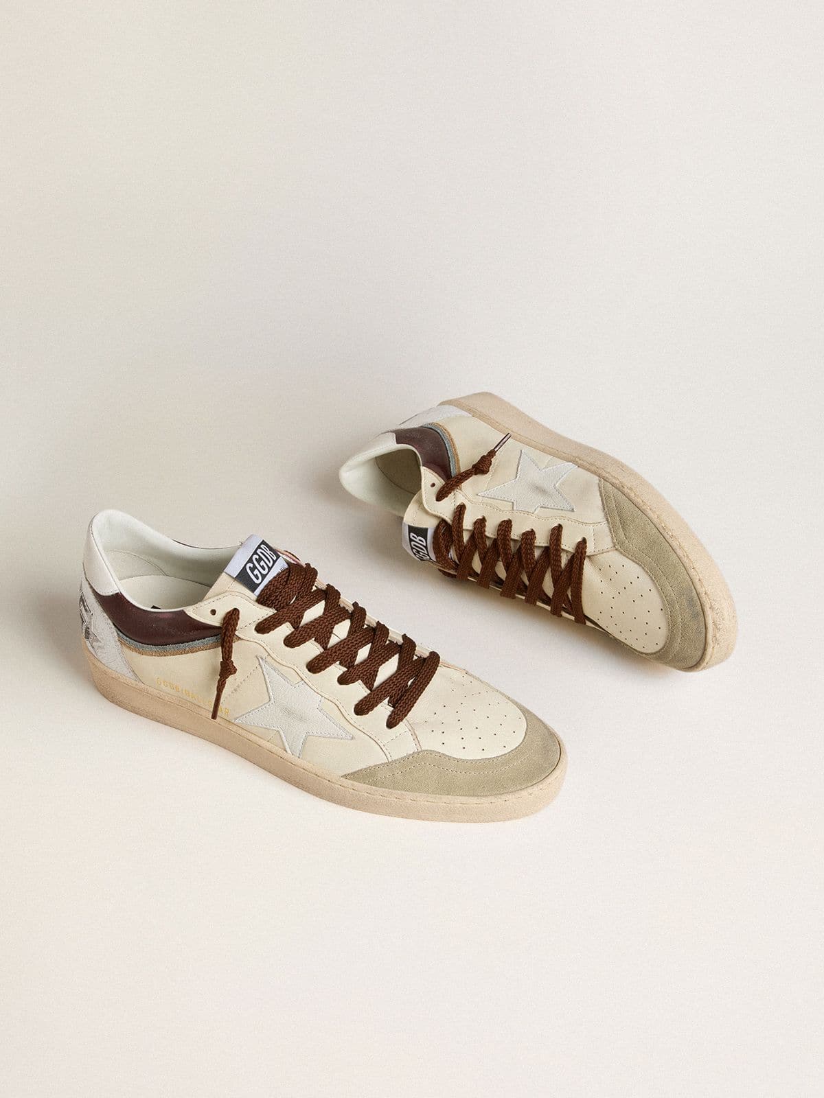 Golden Goose Mens Ball Star Ltd In Nappa With Nappa Star And Leather Heel Tab Mens