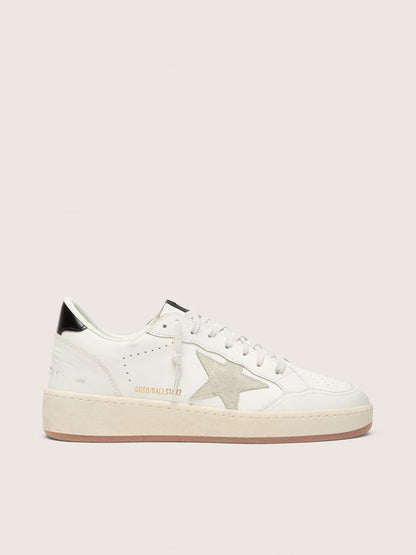 Golden Goose Ball Star With Ice-Gray Suede Star And Glossy Black Leather Heel Tab Mens