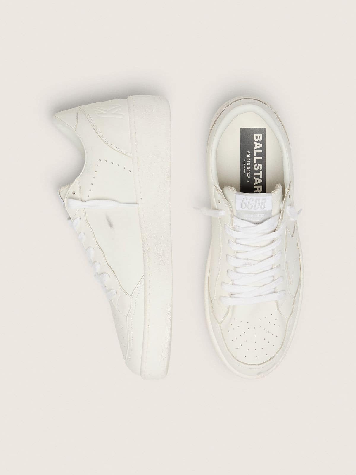 Golden Goose Mens Ball Star With White Leather Star And Heel Tab Mens