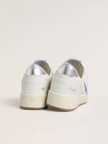 Golden Goose Ball Star With Light Blue Leather Star And Silver Foiled Leather Heel Tab Mens