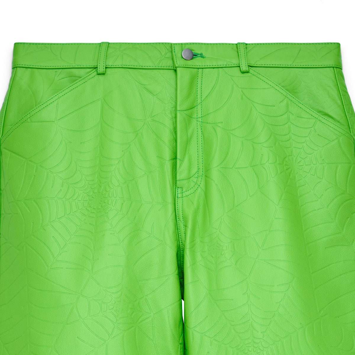 Sp5der Debossed WEB Leather PANT
