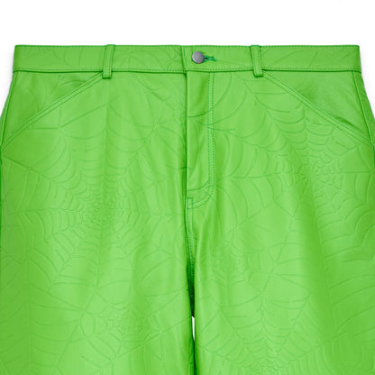Sp5der Debossed WEB Leather PANT
