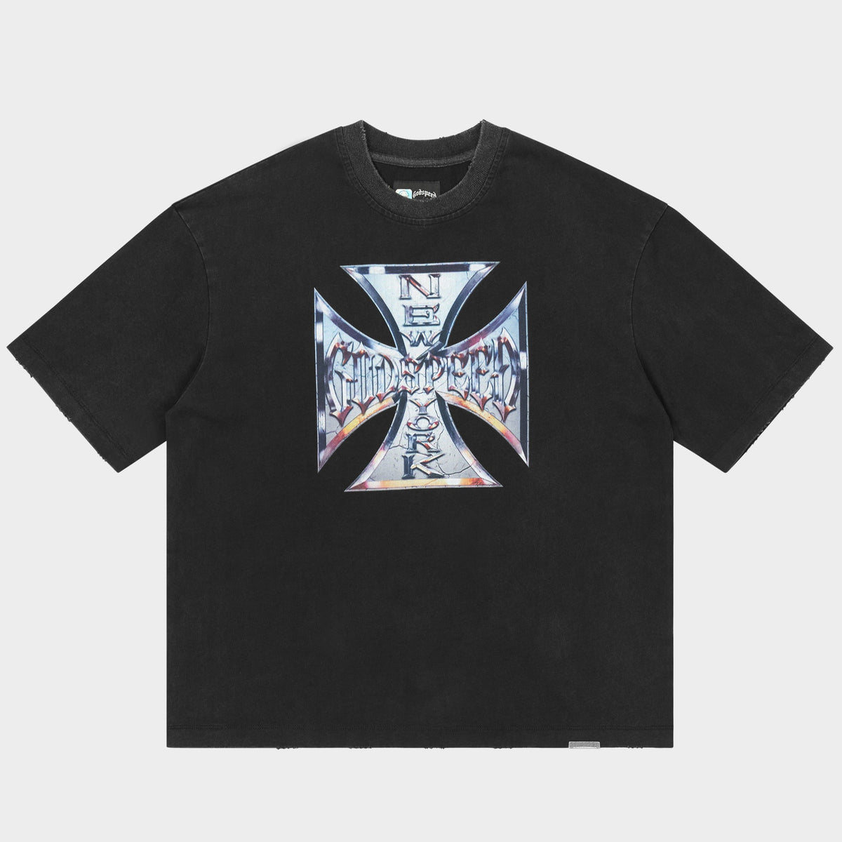 Godspeed Chrome Motto T-Shirt (Black Wash)