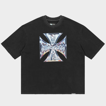 Godspeed Chrome Motto T-Shirt (Black Wash)