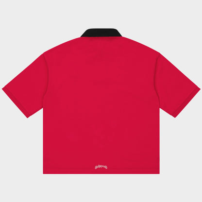 Godspeed Victor Minimal Crest Polo (Red)