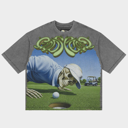 Godspeed Green Reaper T-Shirt (Grey Wash)