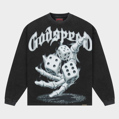 Godspeed No Risk, No Reward LS T-Shirt (Black Wash)