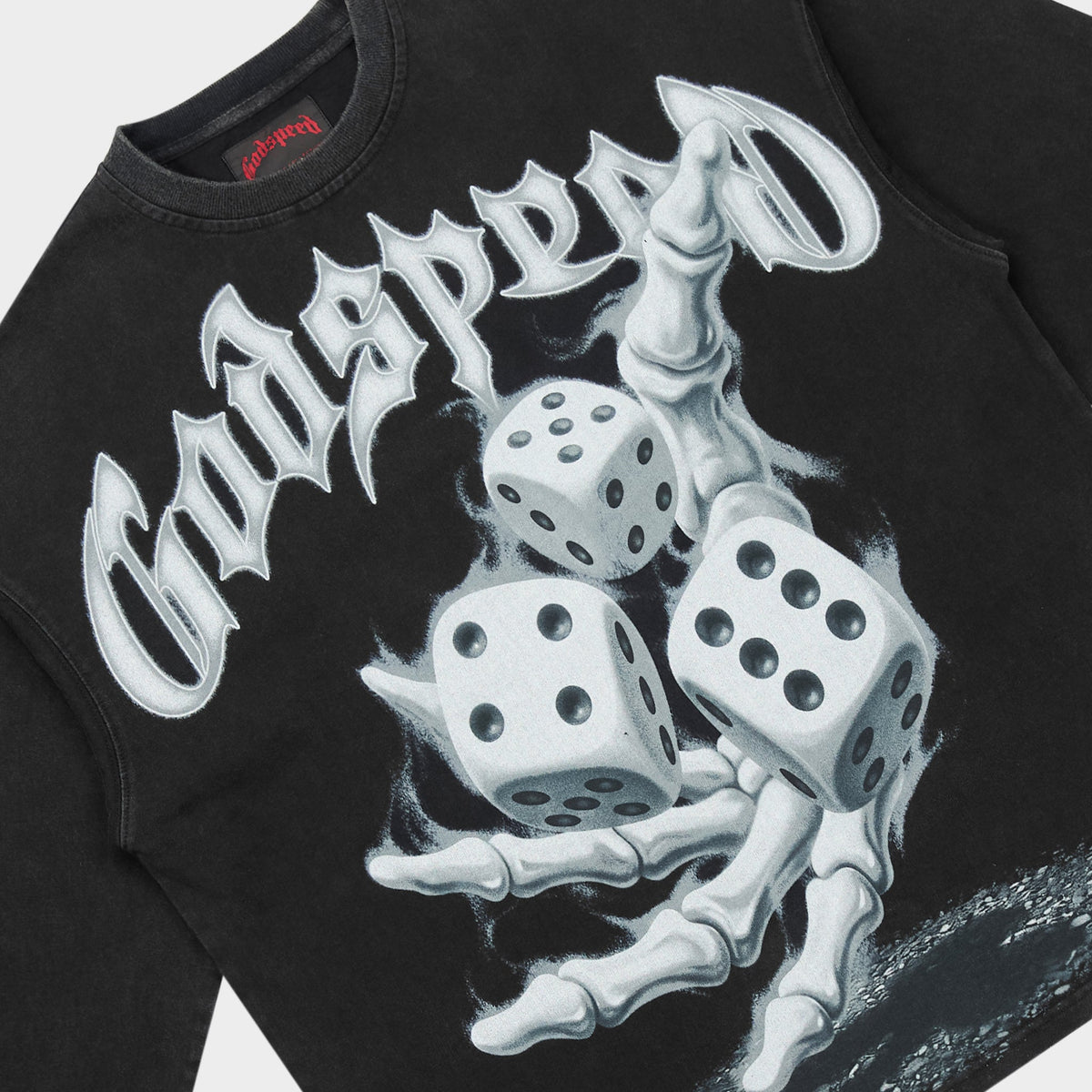 Godspeed No Risk, No Reward LS T-Shirt (Black Wash)