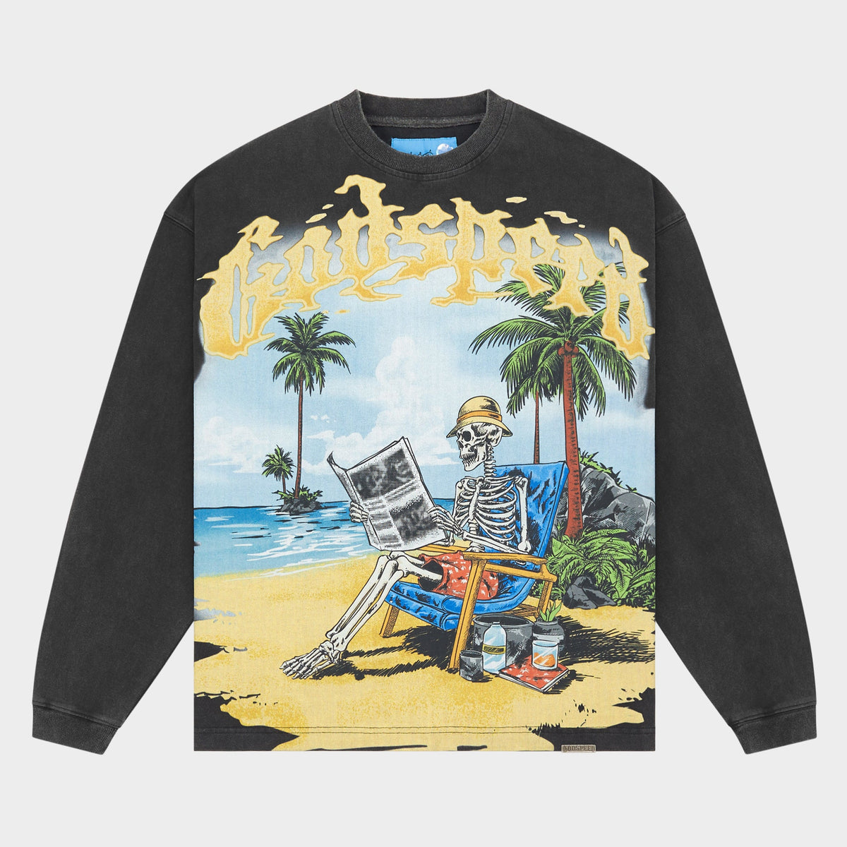 Godspeed Skeleton Beach II LS T-Shirt NG (Black Wash)