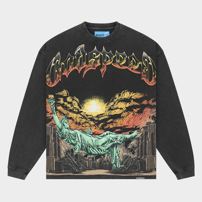 Godspeed Burnt Bridges II LS T-Shirt NG (Black Wash)