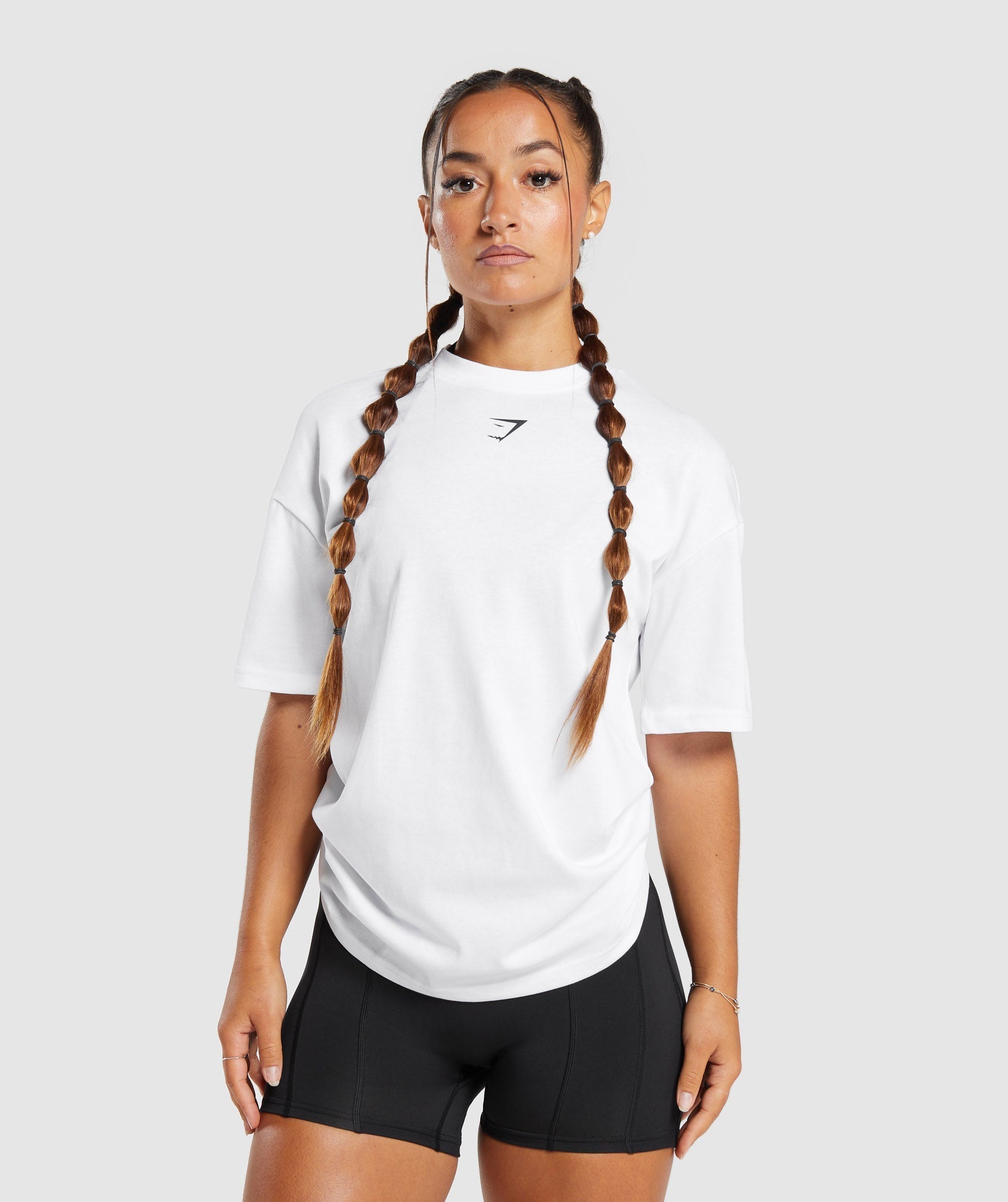 Women's Gymshark Power Oversized T-Shirt White