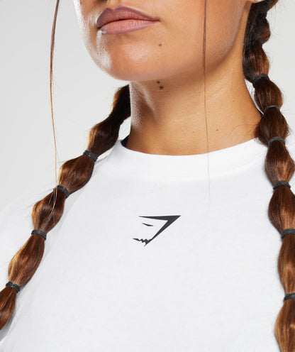 Women's Gymshark Power Oversized T-Shirt White