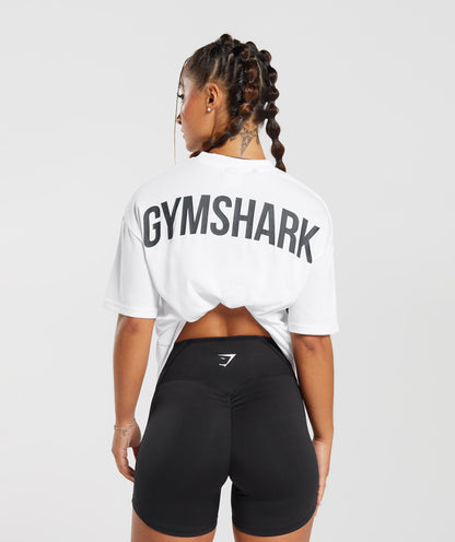 Women's Gymshark Power Oversized T-Shirt White