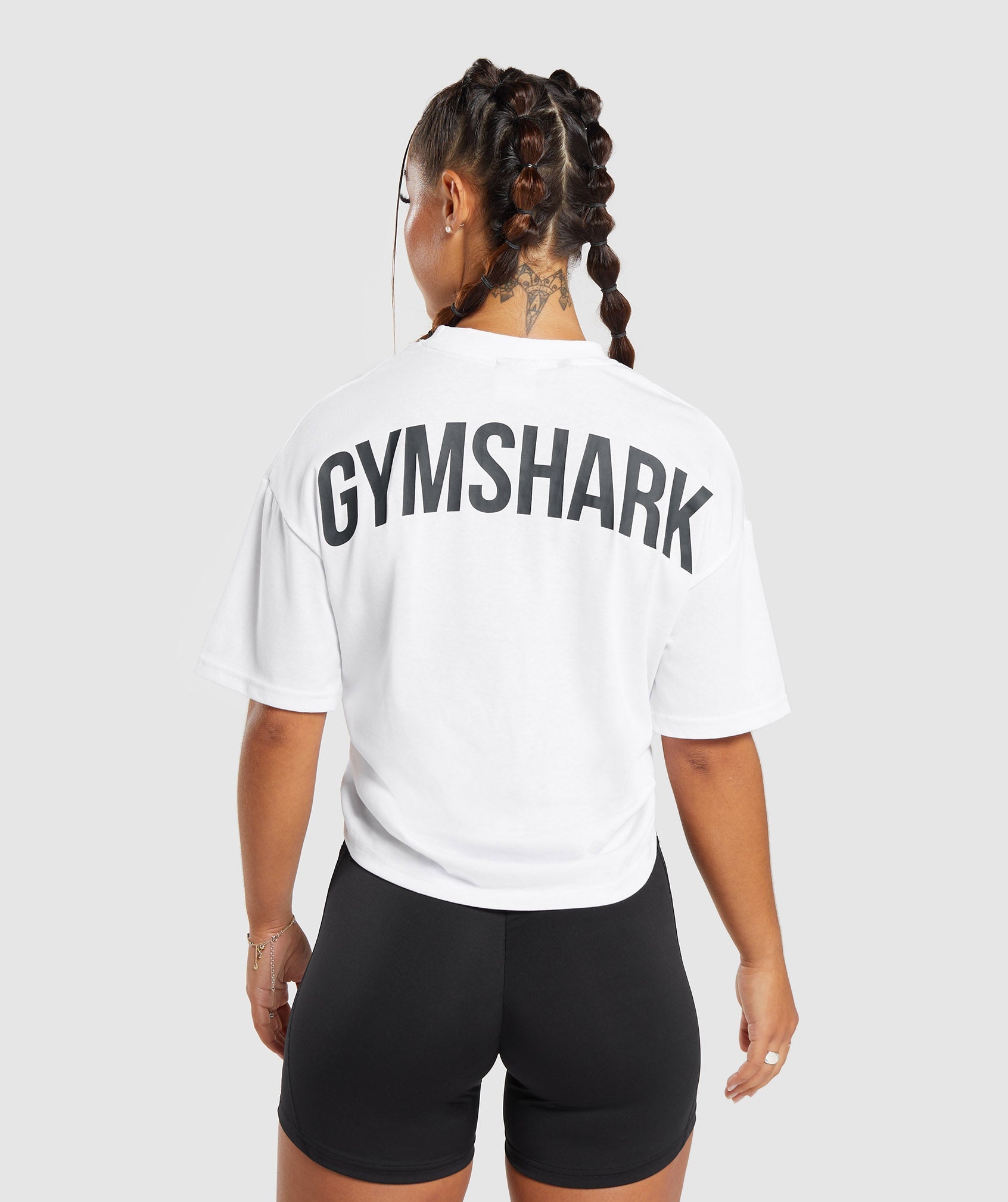 Women's Gymshark Power Oversized T-Shirt White