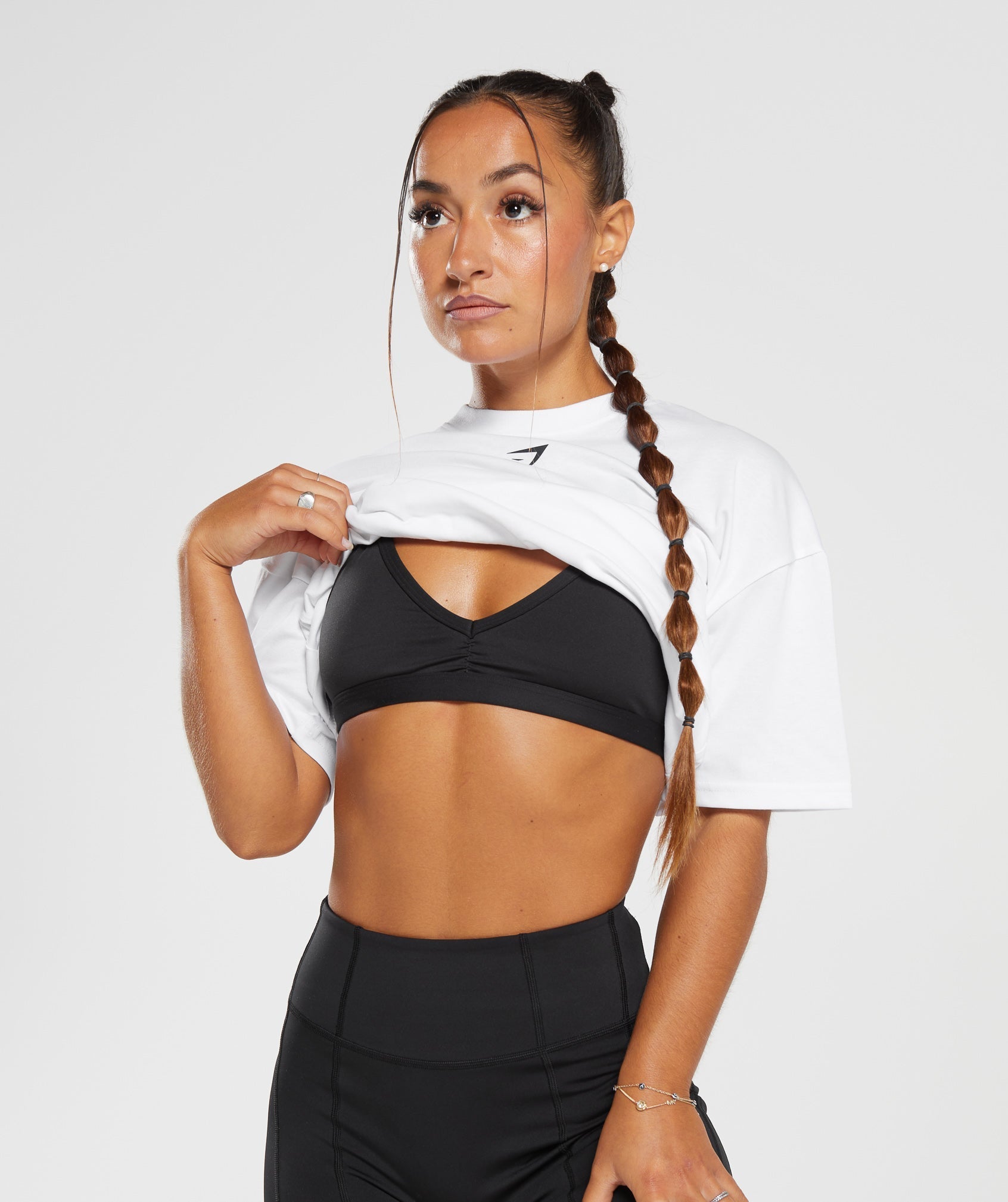 Women's Gymshark Power Oversized T-Shirt White