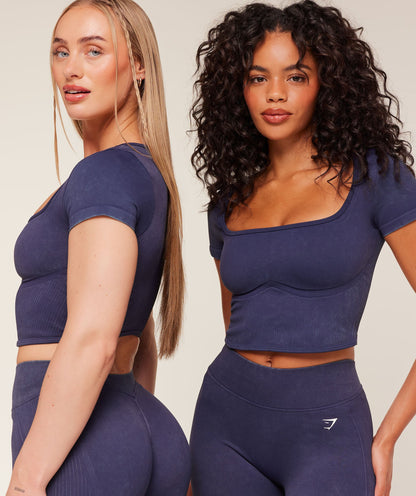Women's Gymshark Gymshark X Bratz Crop Top Indigo Purple