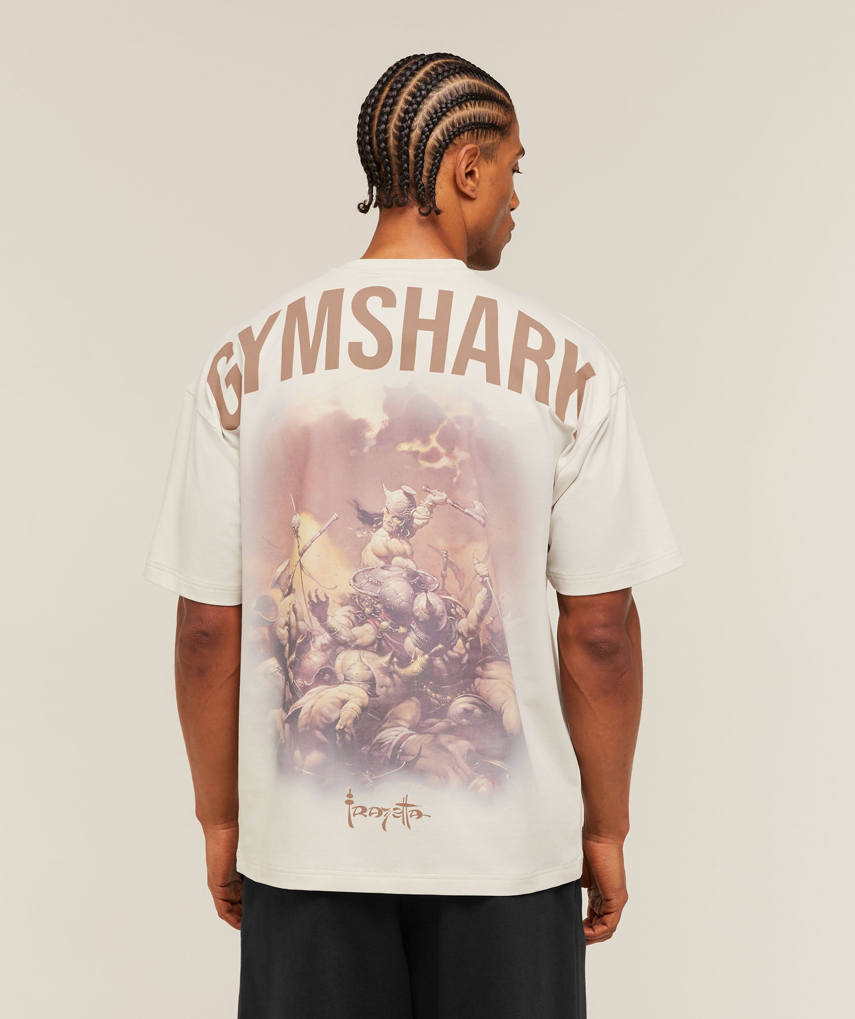 Gymshark Gymshark X Frazetta Power T-Shirt Tinted White