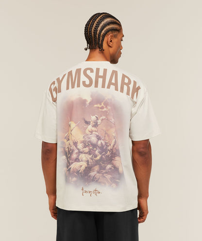 Gymshark Gymshark X Frazetta Power T-Shirt Tinted White
