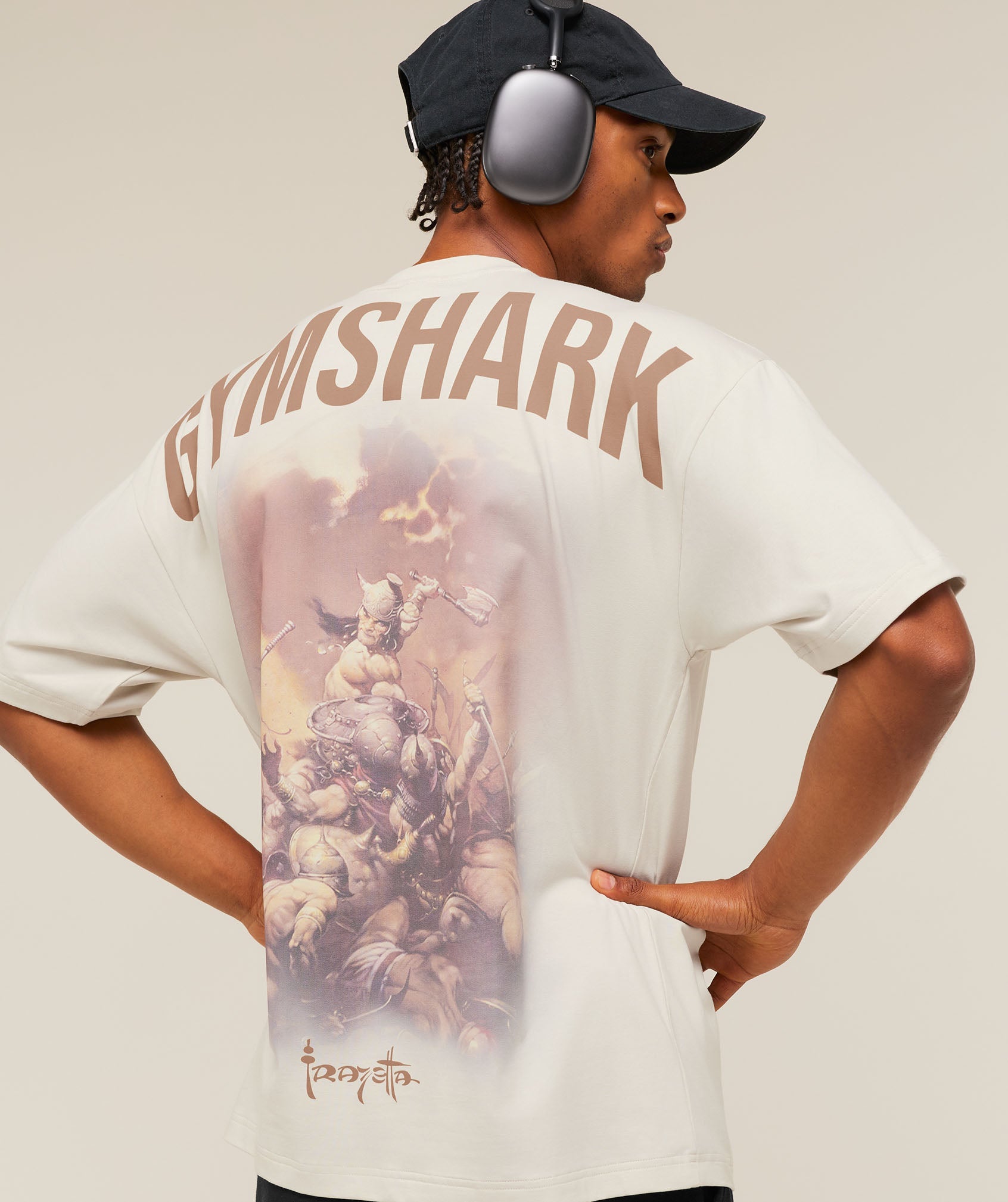 Gymshark Gymshark X Frazetta Power T-Shirt Tinted White