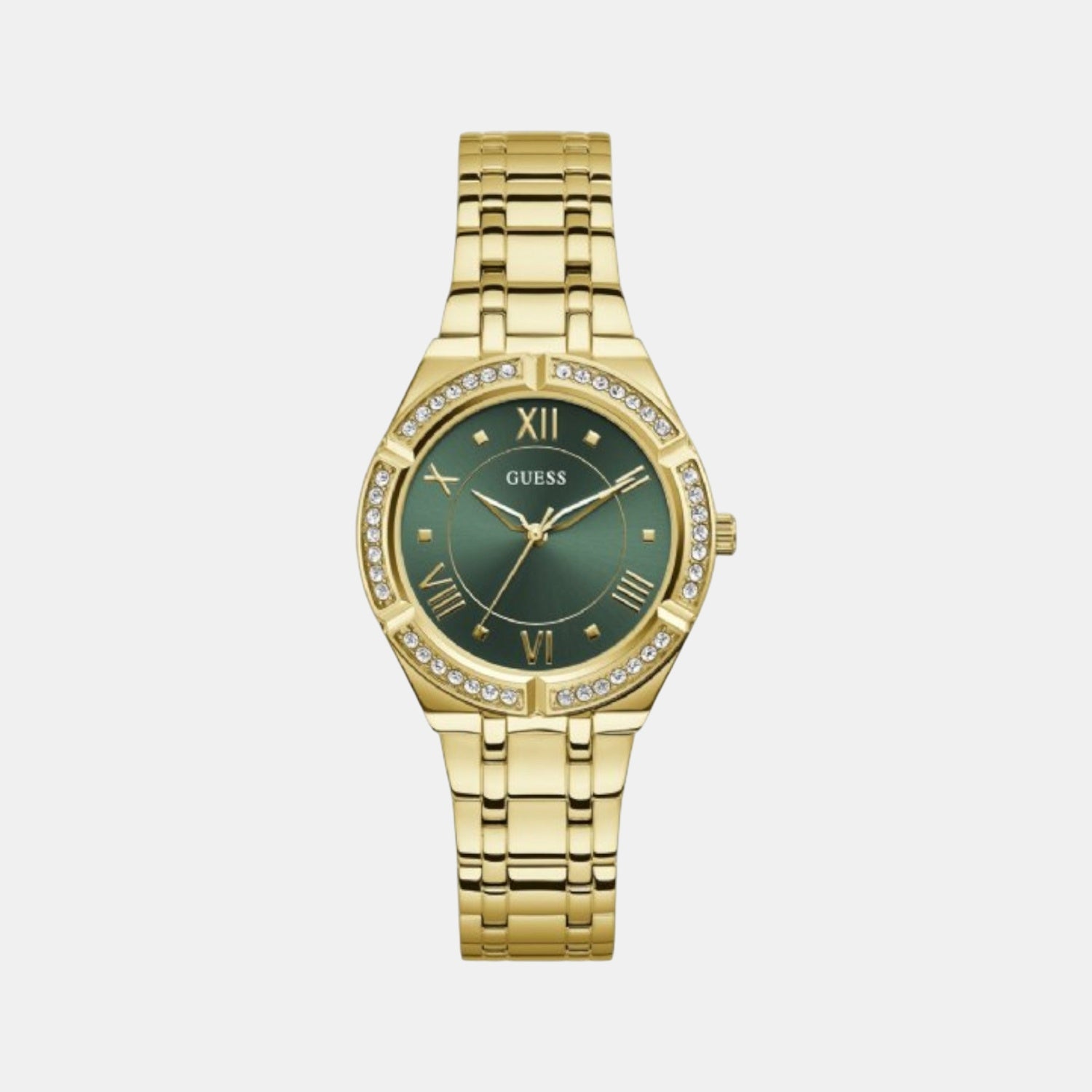Guess Gs Cosmo Women Quartz Green Dial Analog Stainless Steel Gw0033L8