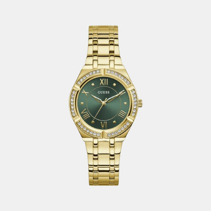 Guess Gs Cosmo Women Quartz Green Dial Analog Stainless Steel Gw0033L8